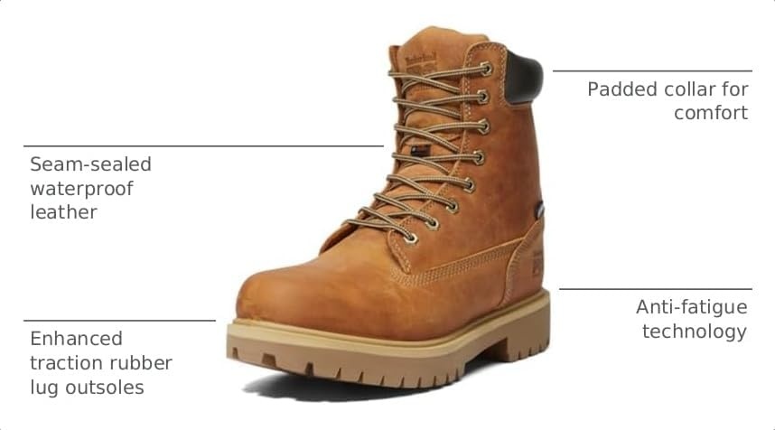 Timberland PRO Men’s 26011 Direct Attach 8″ Soft-Toe(Marigold)