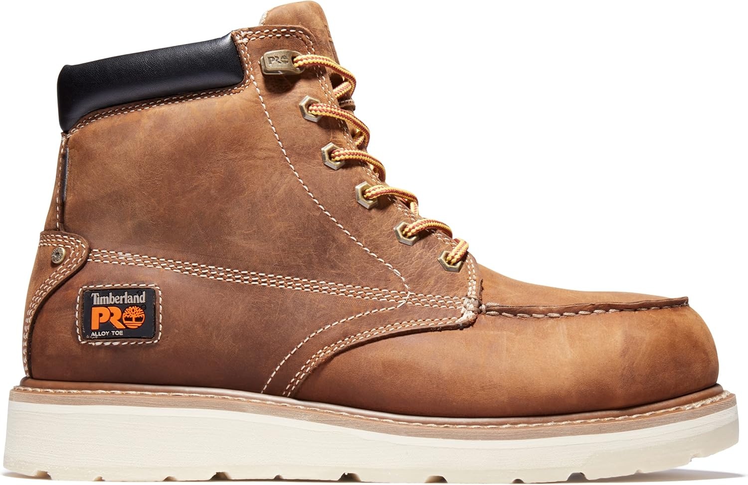 Timberland PRO mens Gridworks Wedge 6 Inch Alloy Safety Toe Waterproof Industrial Work Boot(Golden Brown V1)