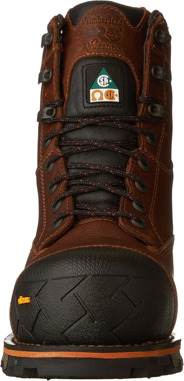 Timberland PRO Men’s Boondock 8″ Composite Toe Puncture Resistant Waterproof Industrial Boot(Brown V1)