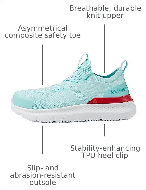 Timberland PRO Setra Knit Composite Safety Toe(Seafoam/Red)