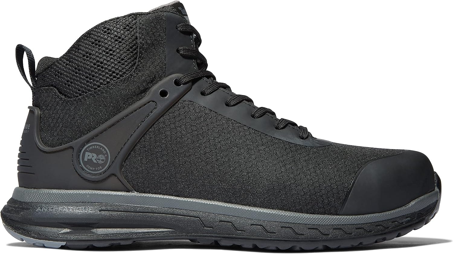 Timberland PRO Men’s Drivetrain Mid Composite Safety Work Shoes(Black V1)