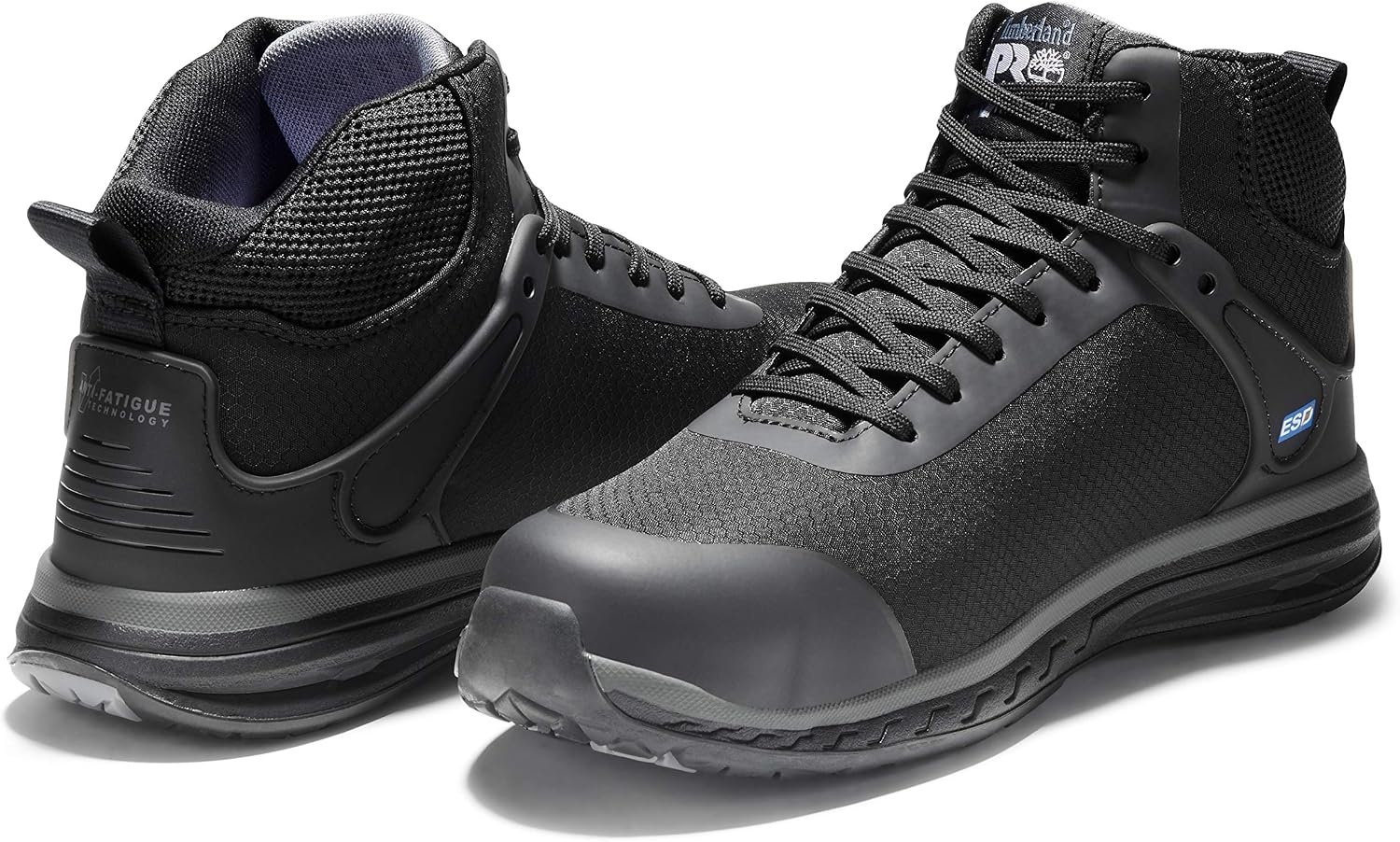 Timberland PRO Men’s Drivetrain Mid Composite Safety Work Shoes(Black V1)