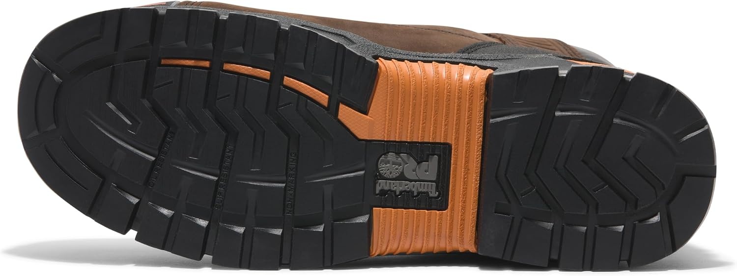 Timberland PRO Men’s Endurance EV 6 Inch Composite Safety Toe Waterproof Boots(Walnut/Orange)