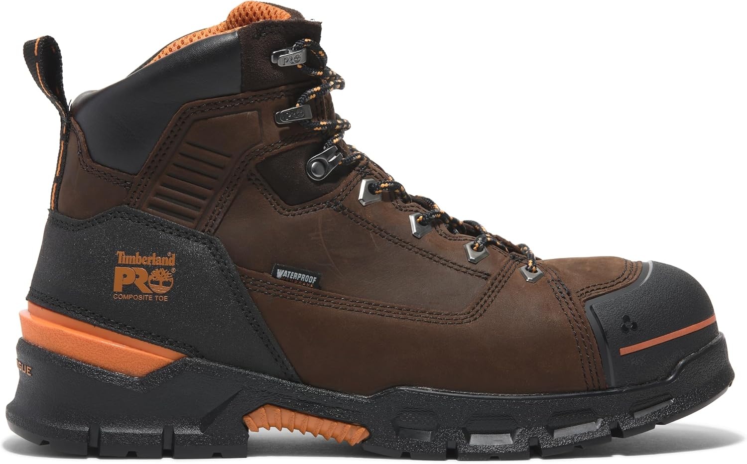 Timberland PRO Men’s Endurance EV 6 Inch Composite Safety Toe Waterproof Boots(Walnut/Orange)