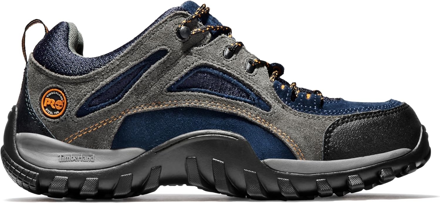 Timberland PRO Men’s Mudsill Steel Safety Toe Industrial Hiker Work Shoe(Grey/Sapphire)
