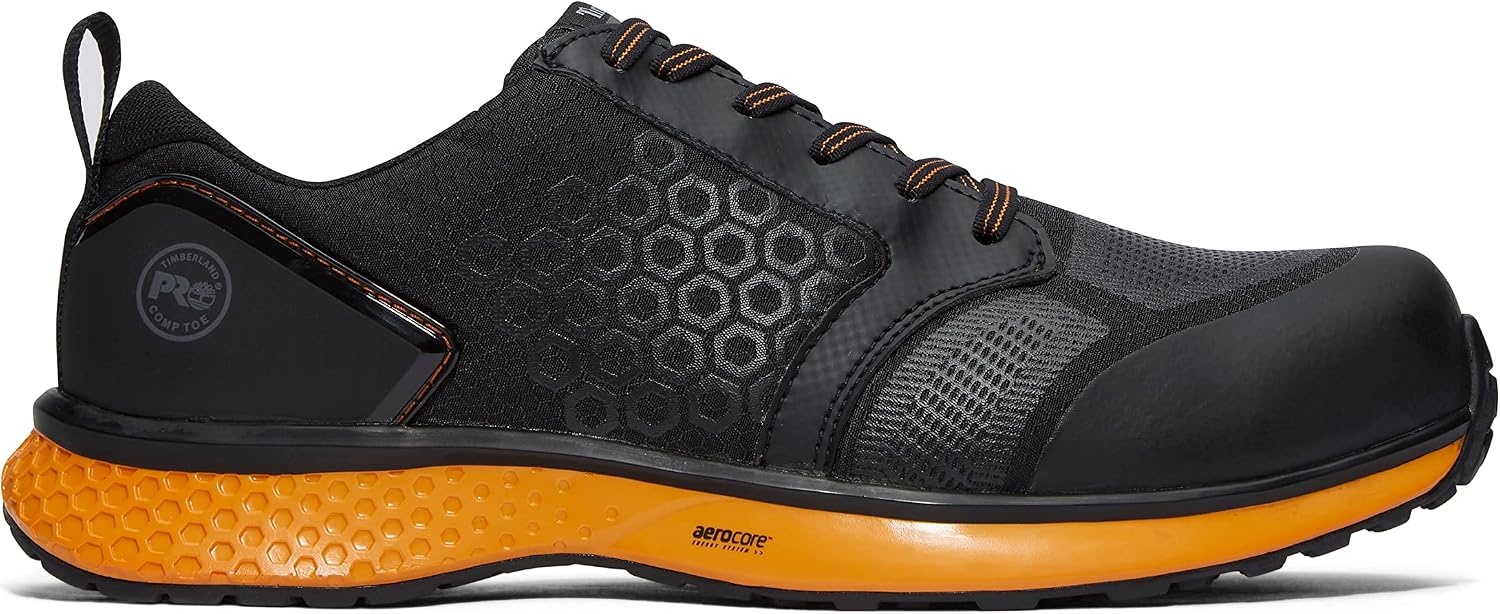 Timberland PRO Men’s Reaxion Athletic Composite Toe Work Shoe(Black/Orange)