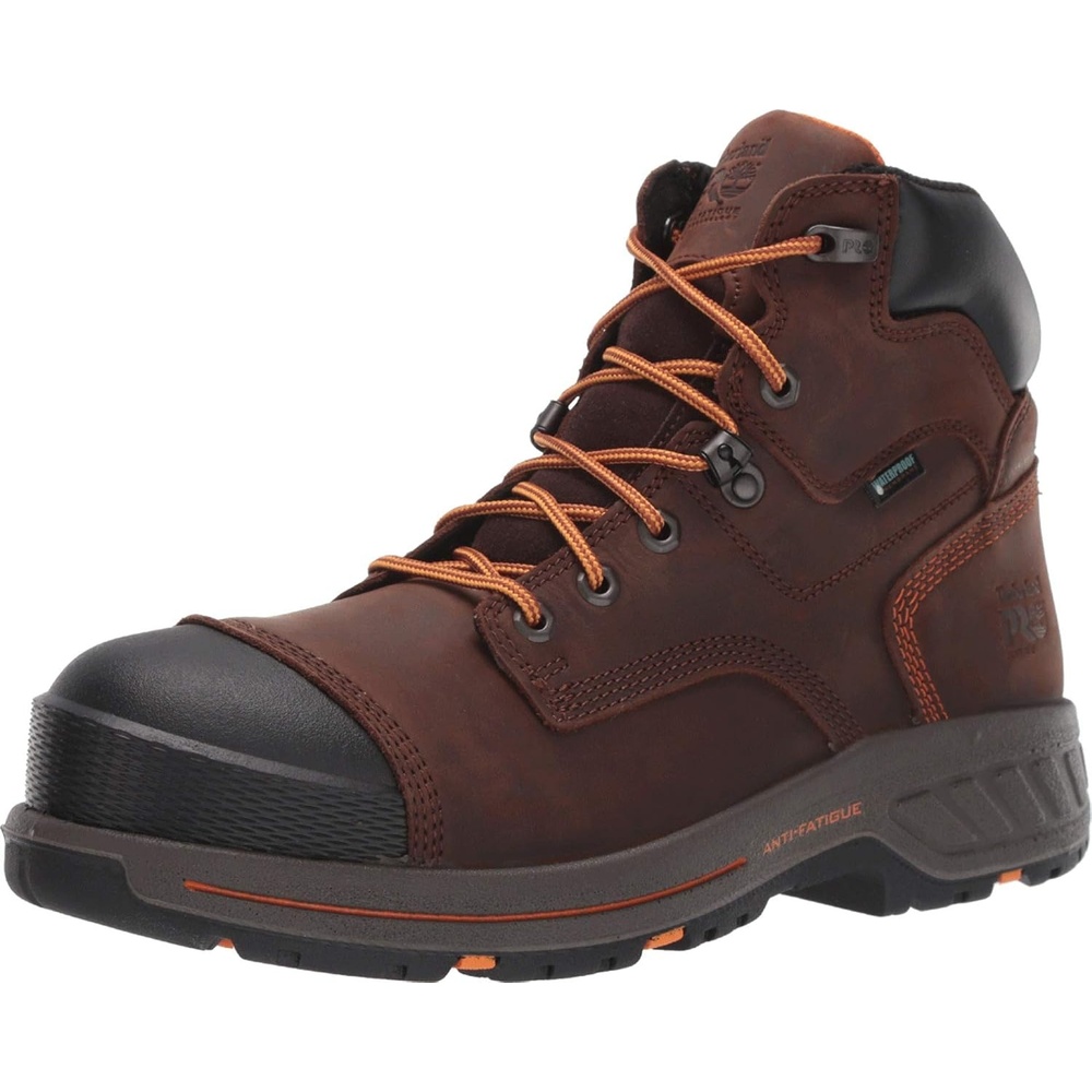 Timberland PRO mens Helix Hd 6″ Composite Safety Toe WaterproofIndustrial & Construction Shoe(Distressed Red Brown)