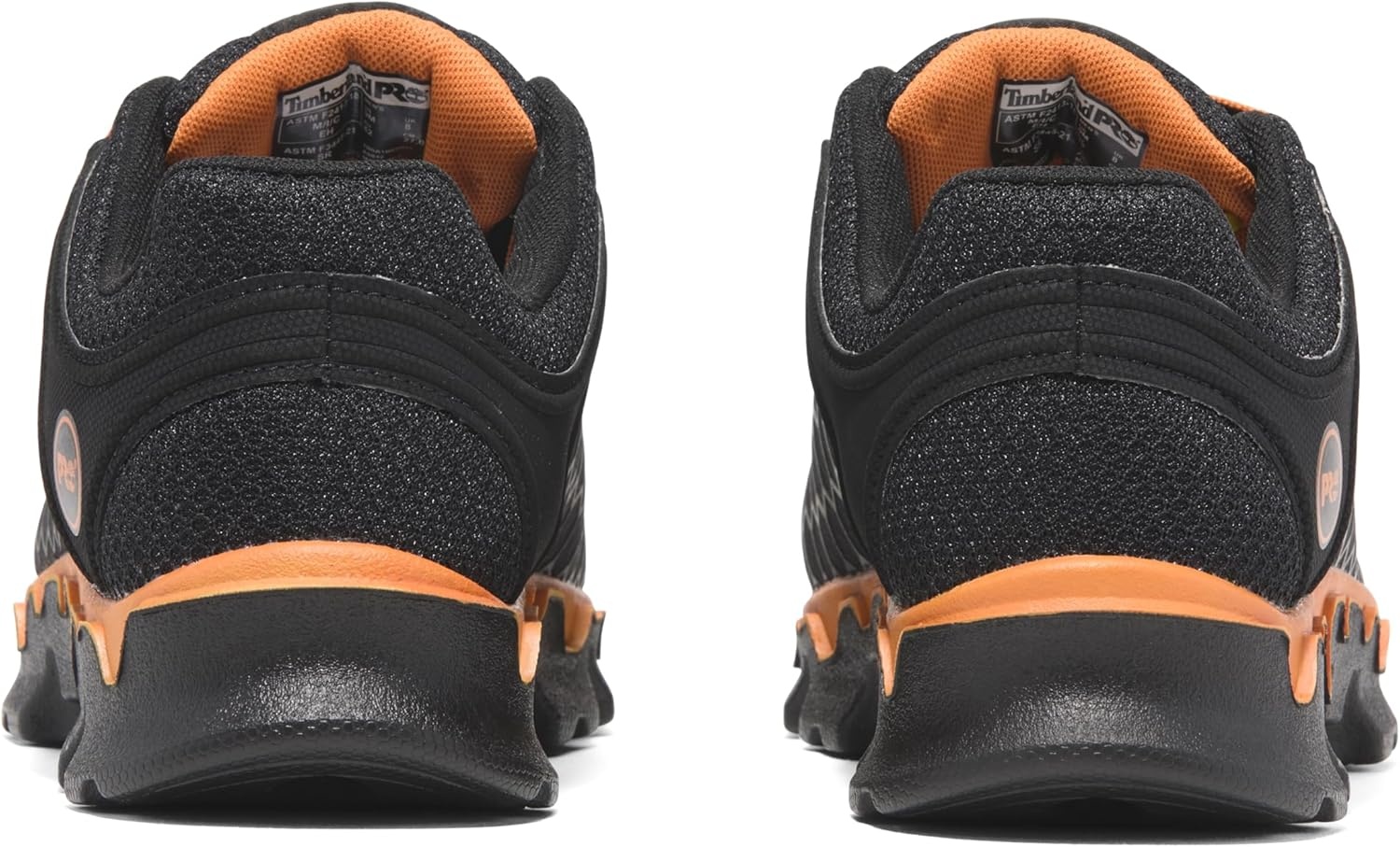 Timberland PRO Men’s Powertrain Sport Alloy Safety Toe Industrial Athletic Work Shoe, Black/Orange-2024 New, 10.5(Black/Orange V1)