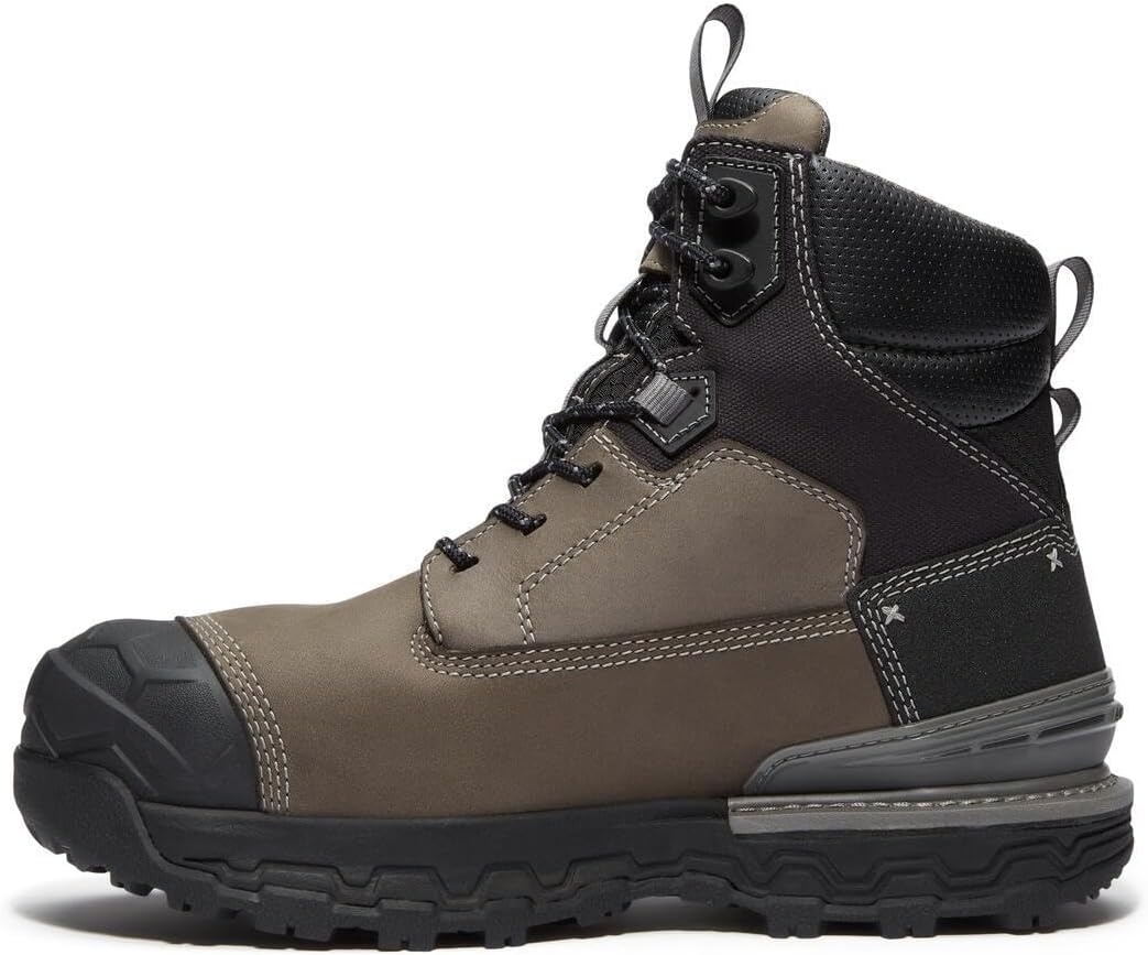 Timberland PRO Men’s 6 Grey/Black Boondock Comp Toe WP SR Boot(Grey/Black)