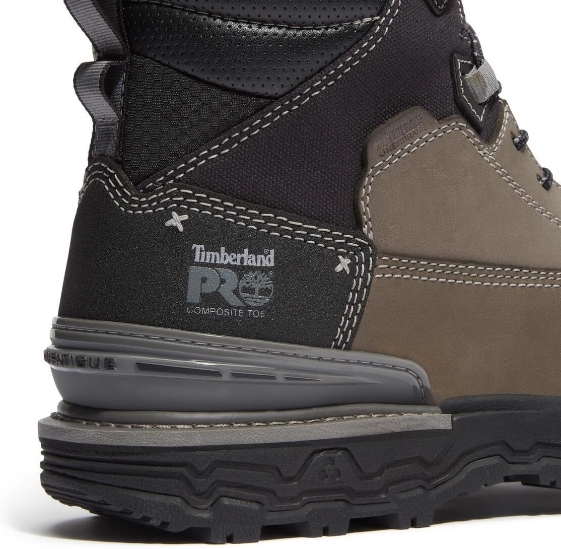 Timberland PRO Men’s 6 Grey/Black Boondock Comp Toe WP SR Boot(Grey/Black)