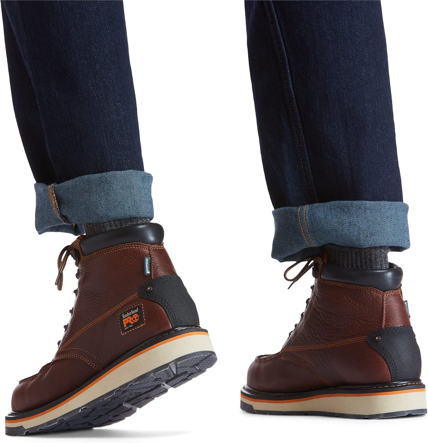 Timberland PRO mens Gridworks Wedge 6 Inch Moc Soft Toe Waterproof Industrial Work Boot(Tempest Rancher Brown V1)