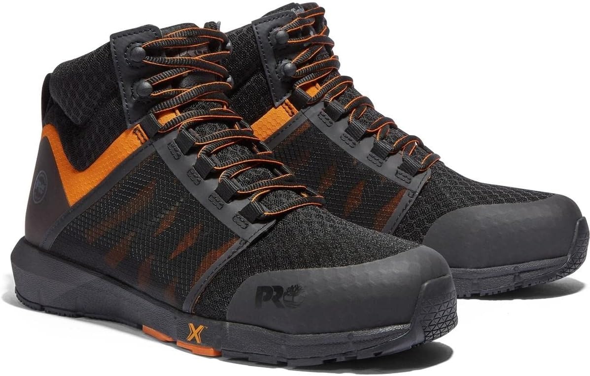 Timberland PRO Men’s Radius Soft Toe Work Shoes(Black Orange)