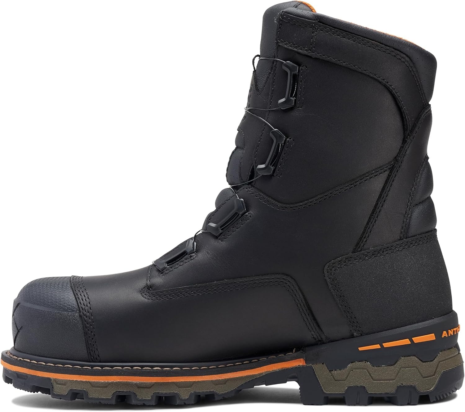Timberland PRO Boondock BOA 8 Inch Composite Safety Toe Waterproof Puncture Resistant(Black)