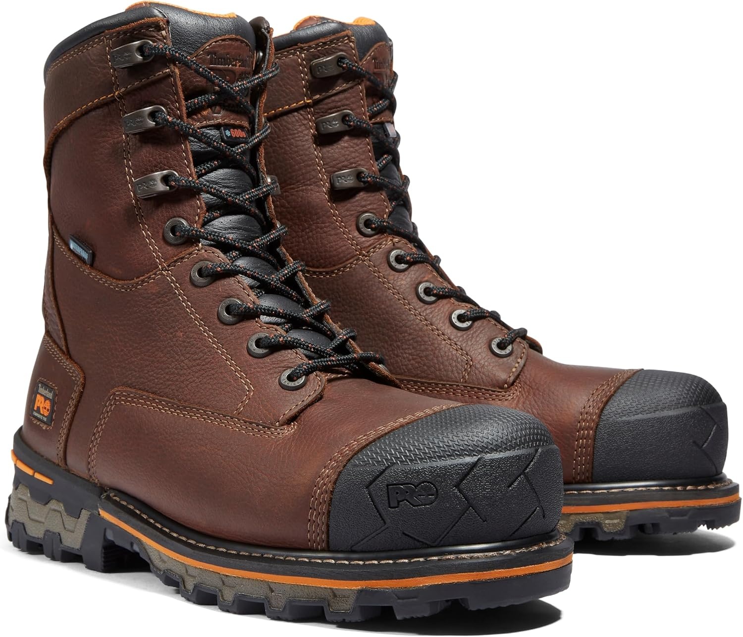 Timberland PRO Men’s Boondock Waterproof ST Work Boot(Brown-2024 New)