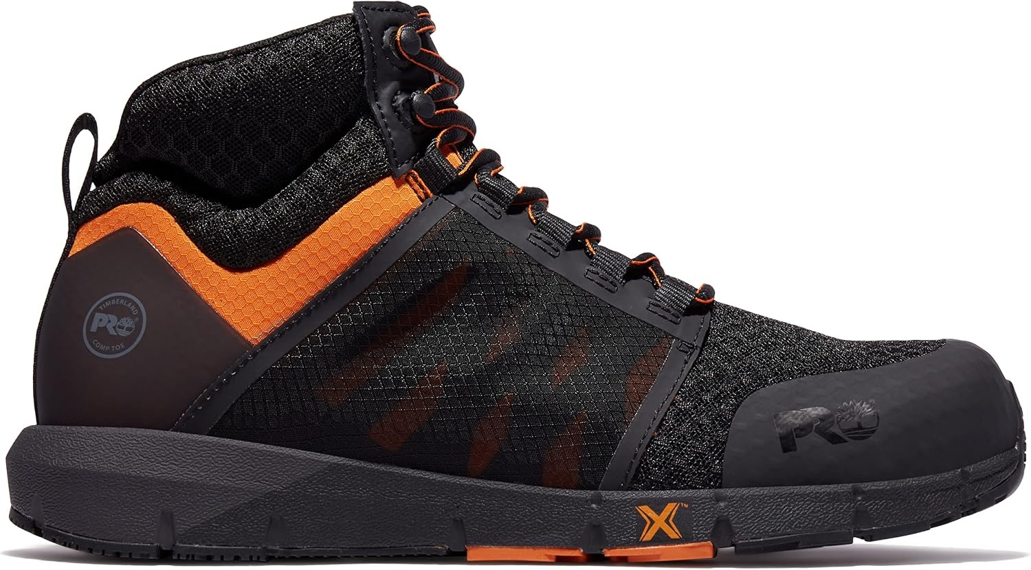 Timberland PRO Radius Mid Composite Safety Toe(Black/Orange-2024 New)
