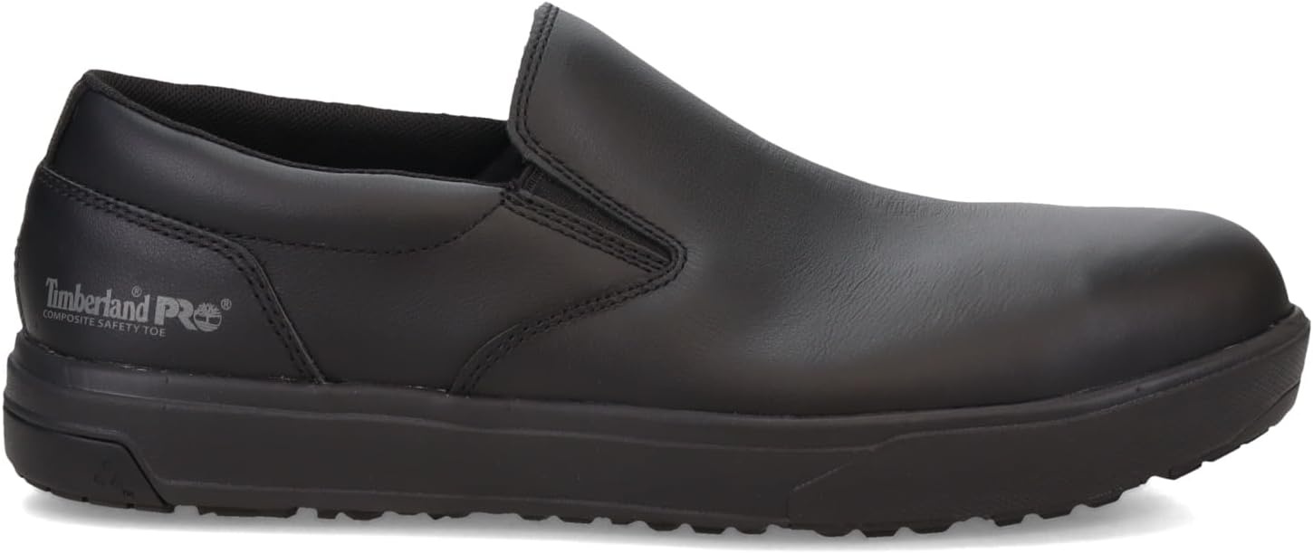 Timberland PRO Men’s Berkley Slip-on Composite Safety Toe Static Dissipative Industrial Casual Work Shoe(Black V1)