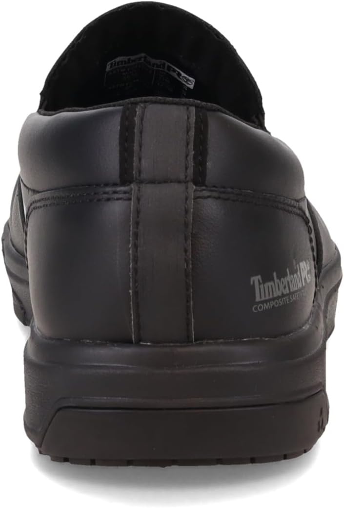 Timberland PRO Men’s Berkley Slip-on Composite Safety Toe Static Dissipative Industrial Casual Work Shoe(Black V1)