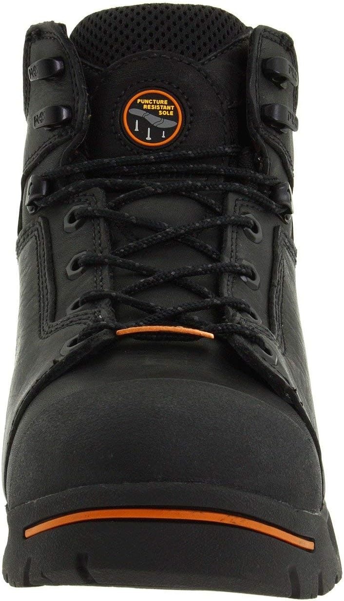 Timberland PRO Men’s Endurance 6 Inch Steel Safety Toe Puncture Resistant Waterproof Industrial Work Boot(Black V1)