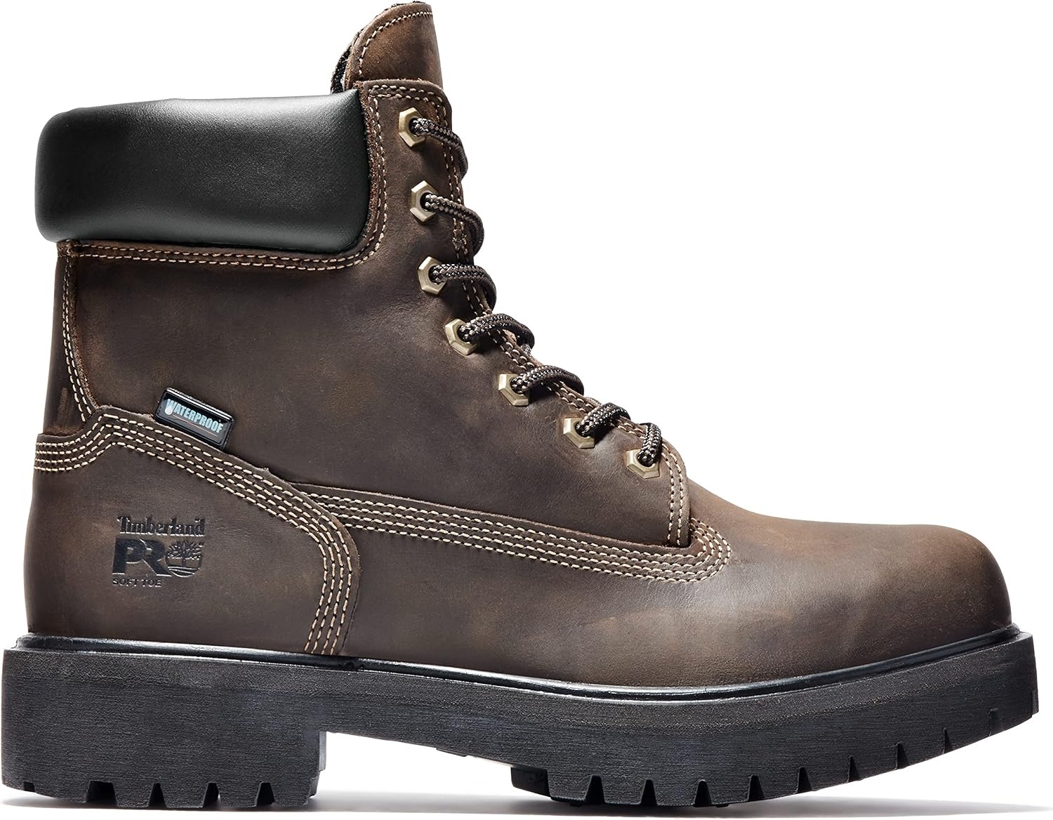 Timberland PRO Men’s Direct Attach 6 Inch Soft-toe Insulated Waterproof Industrial Work Boot(Brown V1)