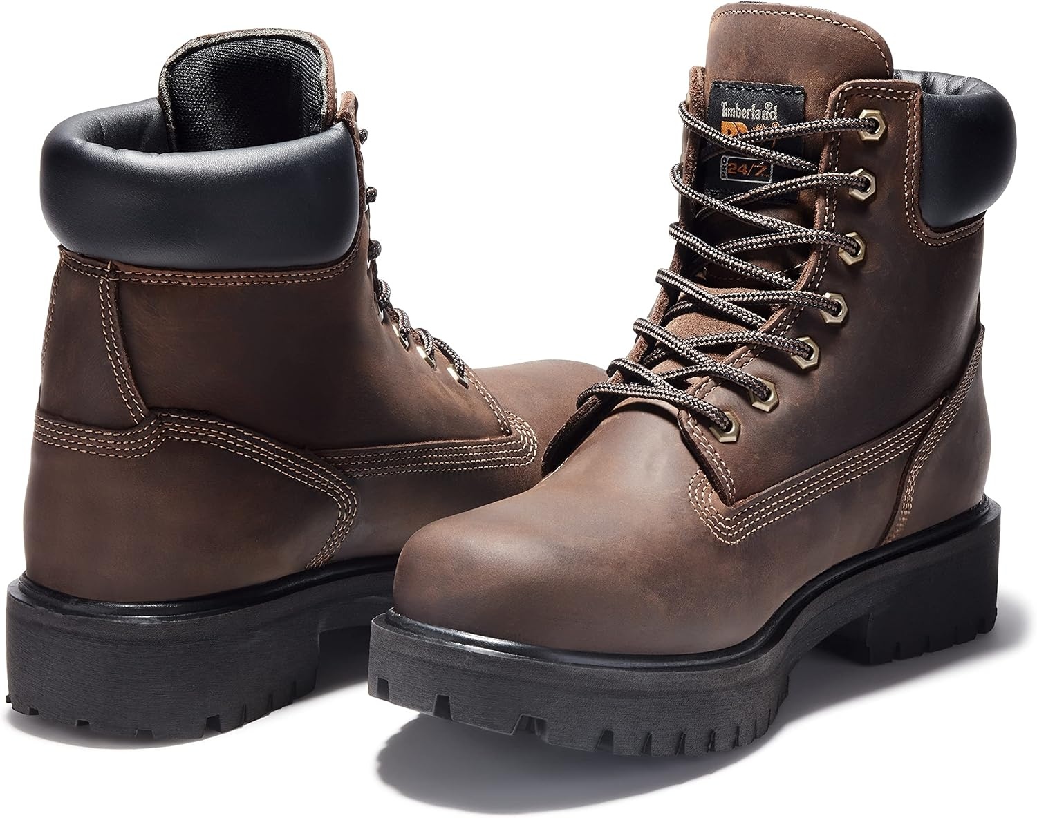 Timberland PRO Men’s Direct Attach 6 Inch Soft-toe Insulated Waterproof Industrial Work Boot(Brown V1)