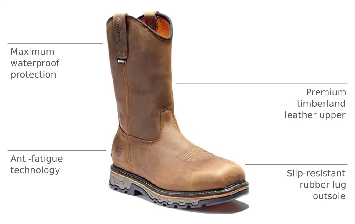 Timberland PRO True Grit Pull-On Composite Safety Toe Waterproof(Brown Earth Bandit)