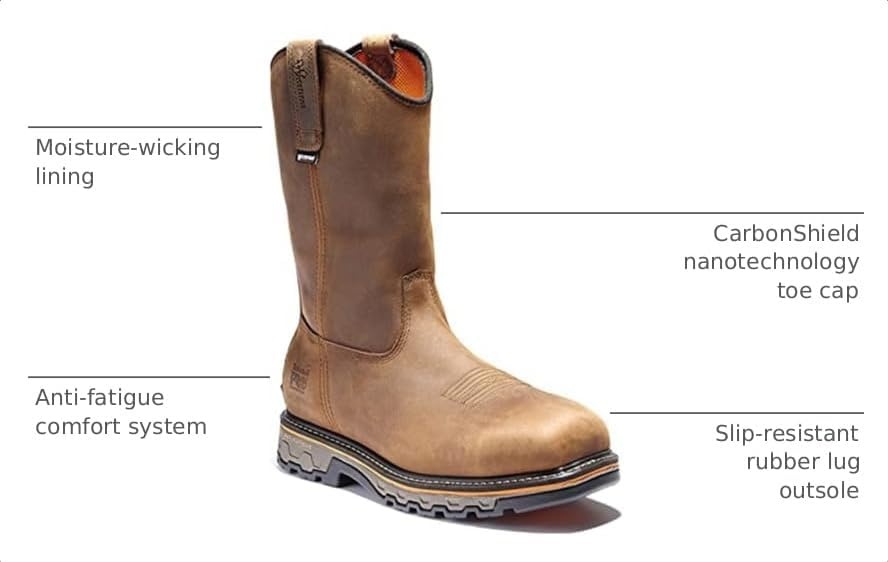 Timberland PRO True Grit Pull-On Composite Safety Toe Waterproof(Brown Earth Bandit)