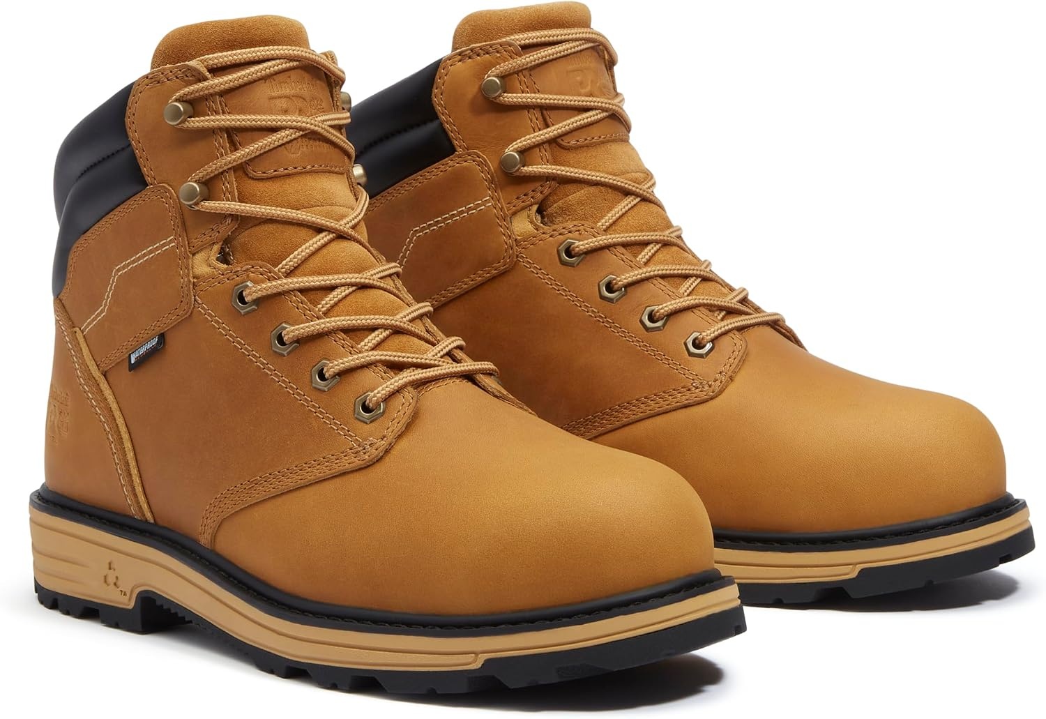 Timberland PRO Titan Tasker 6 Inch Alloy Safety Toe Waterproof Industrial Work Boots(Wheat Full Grain)