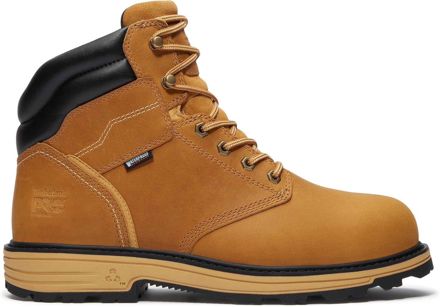 Timberland PRO Titan Tasker 6 Inch Alloy Safety Toe Waterproof Industrial Work Boots(Wheat Full Grain)