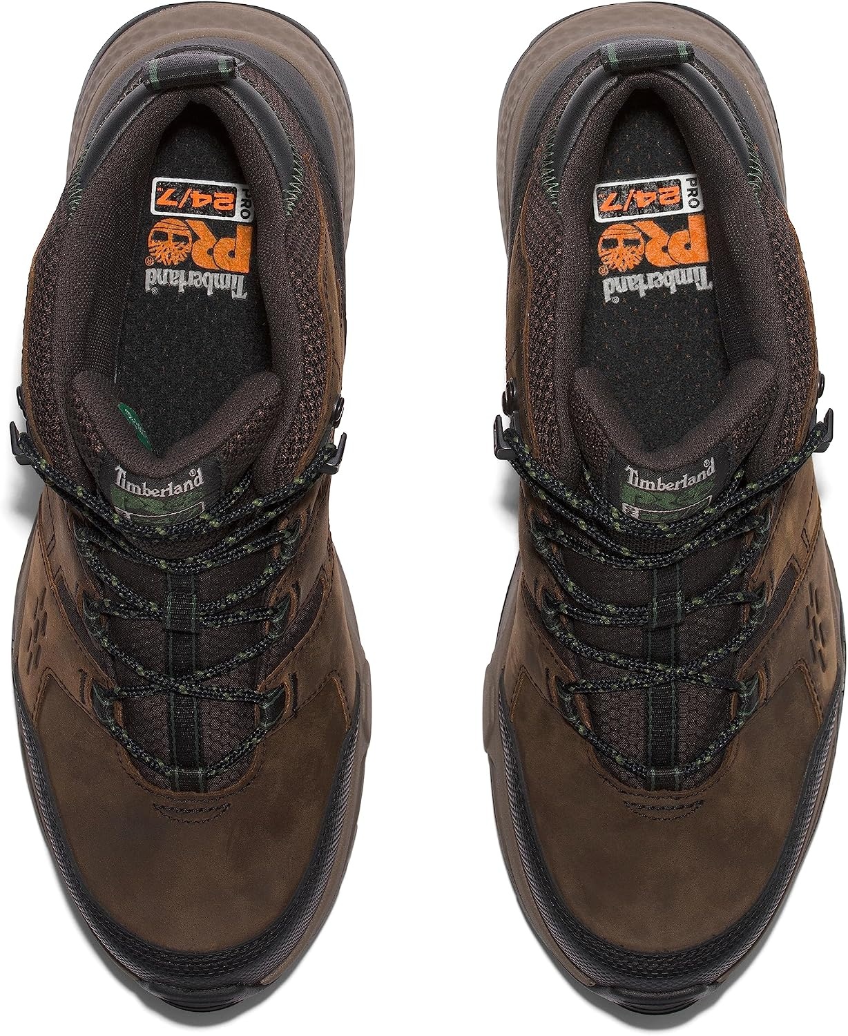 Timberland PRO Switchback LT 6 Inch Soft Toe Waterproof Industrial Work Hiker Boots(Brown/Green)