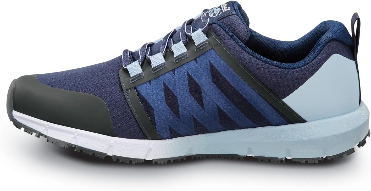 Timberland PRO Radius, Men’s, Soft Toe, EH, MaxTrax Slip Resistant, Athletic, Work Shoe(Blue/Blue Fog)