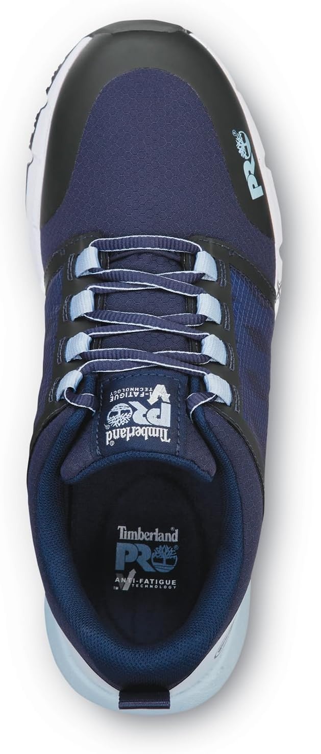 Timberland PRO Radius, Men’s, Soft Toe, EH, MaxTrax Slip Resistant, Athletic, Work Shoe(Blue/Blue Fog)
