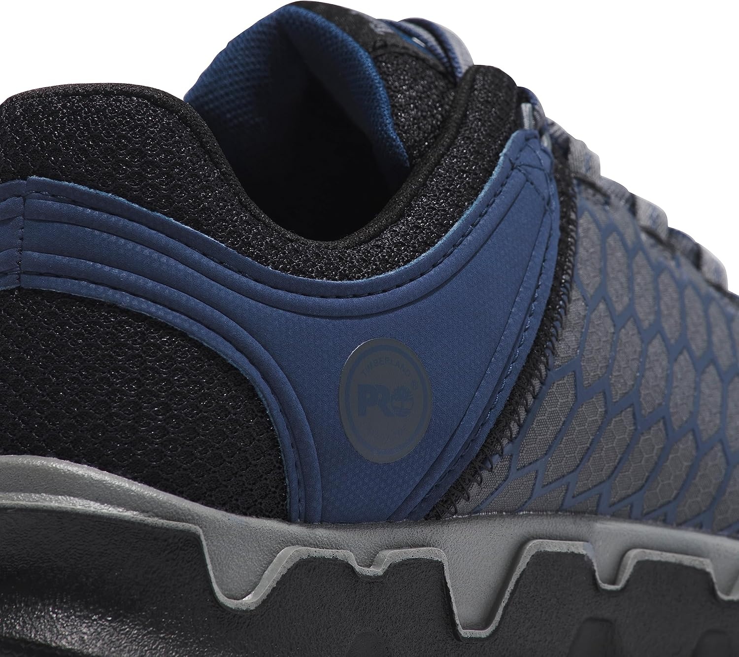 Timberland PRO Men’s Powertrain Sport Alloy Safety Toe Industrial Athletic Work Shoe, Black/Orange-2024 New, 10.5(Grey Navy Blue)