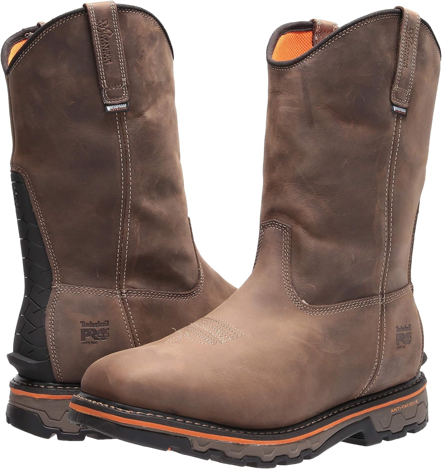 Timberland PRO True Grit Pull-On Composite Safety Toe Waterproof(Brown Turkish Coffee V1)