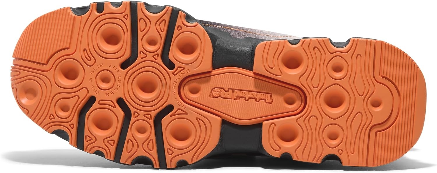 Timberland PRO Men’s Powertrain EV Composite Safety Toe Work Shoes(Grey/Orange V1)