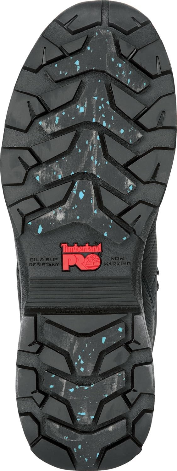 Timberland PRO Men’s Switchback LT Comp Toe Waterproof Hiker Work Boots(Black/Red)