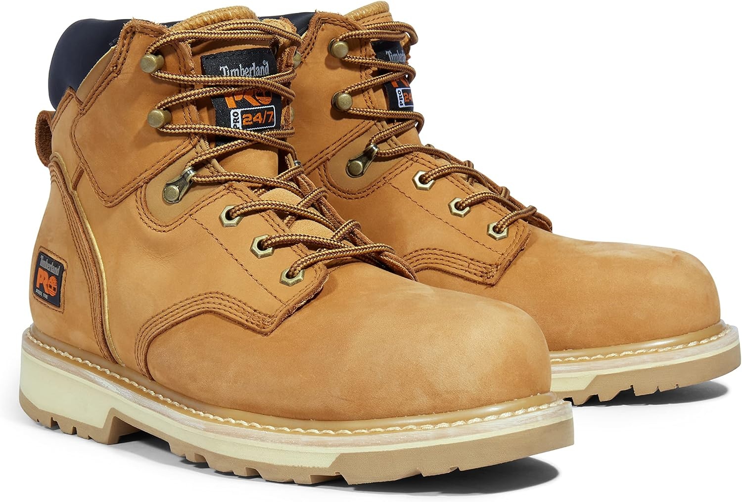 Timberland PRO Men’s Pit Boss 6 Inch Steel Safety Toe Industrial Work Boot(Wheat)