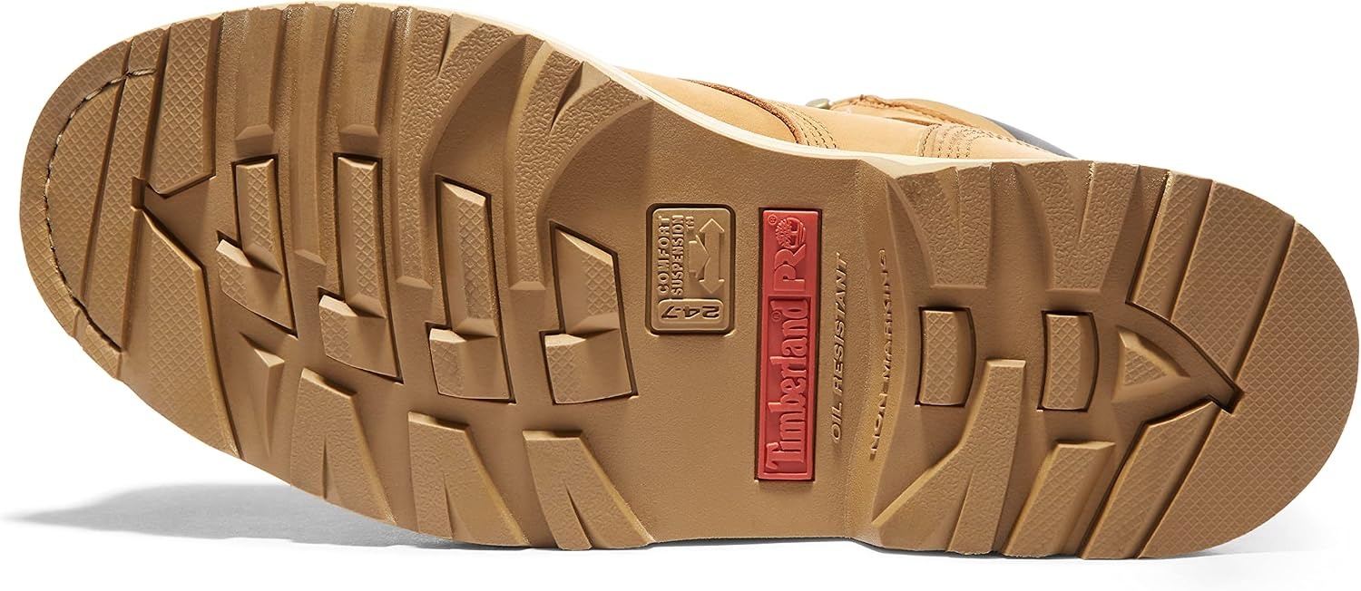 Timberland PRO Men’s Pit Boss 6 Inch Steel Safety Toe Industrial Work Boot(Wheat)