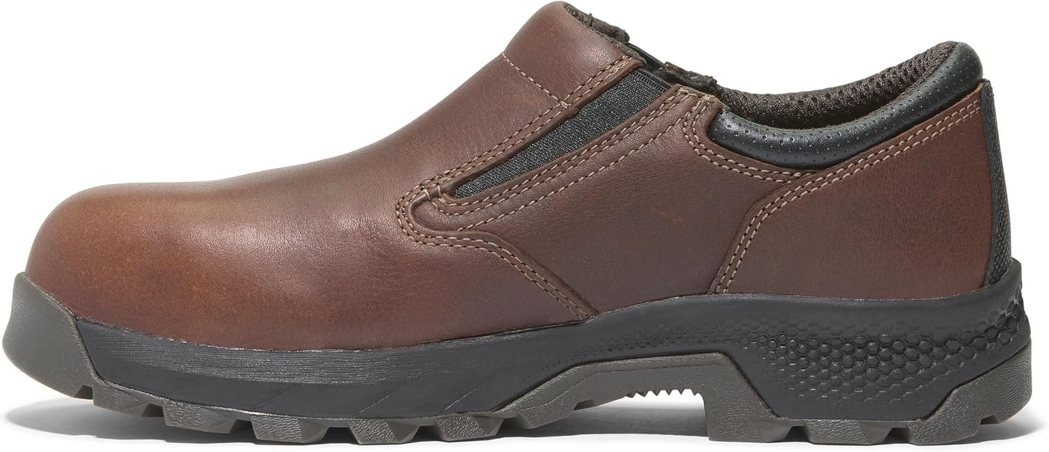 Timberland PRO Men’s Titan Ev Slip-on Composite Safety Toe Industrial Casual Work Shoe(Teak Trailblazer V1)