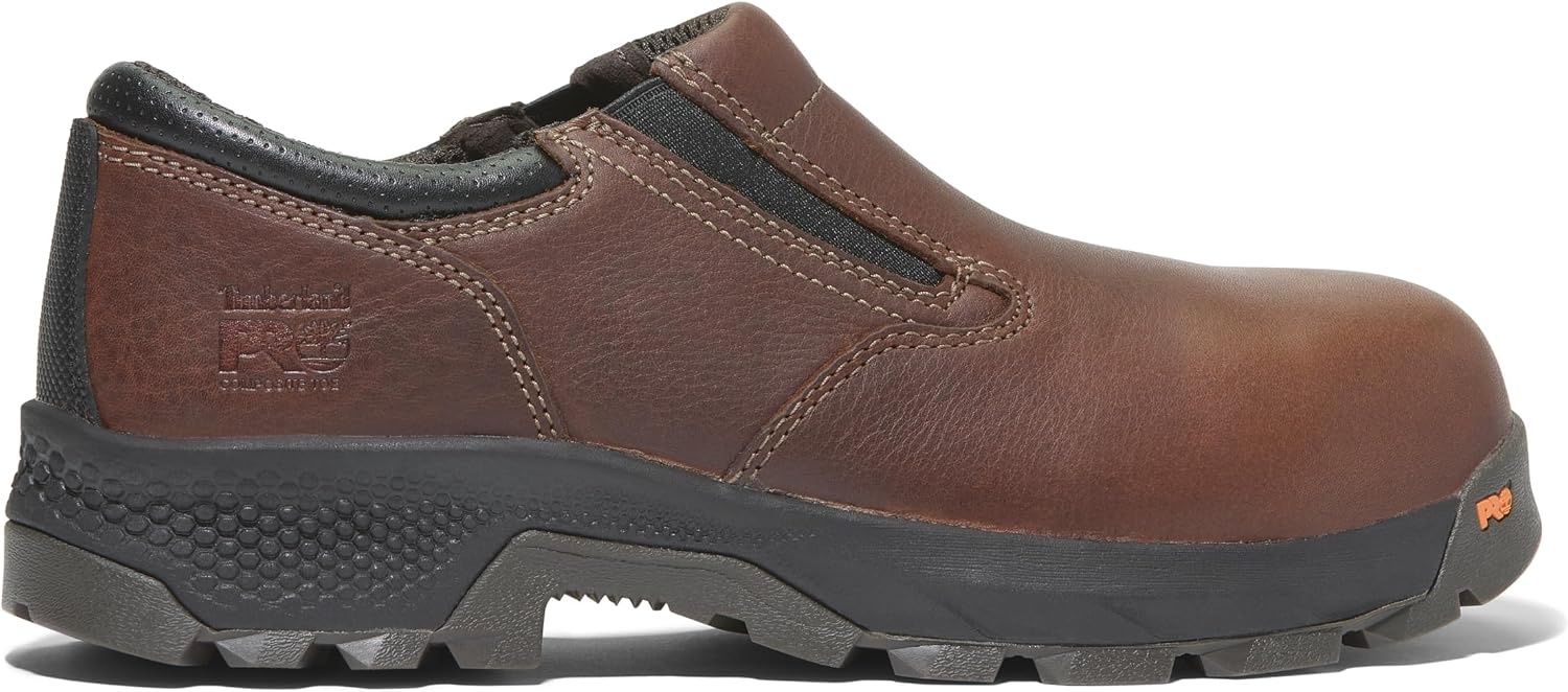 Timberland PRO Men’s Titan Ev Slip-on Composite Safety Toe Industrial Casual Work Shoe(Teak Trailblazer V1)