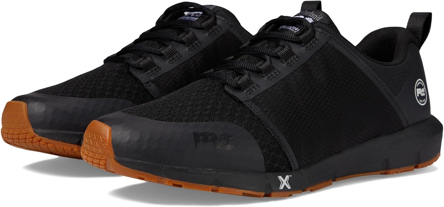 Timberland PRO Men’s Radius Soft Toe Work Shoes(Black/Gum V1)