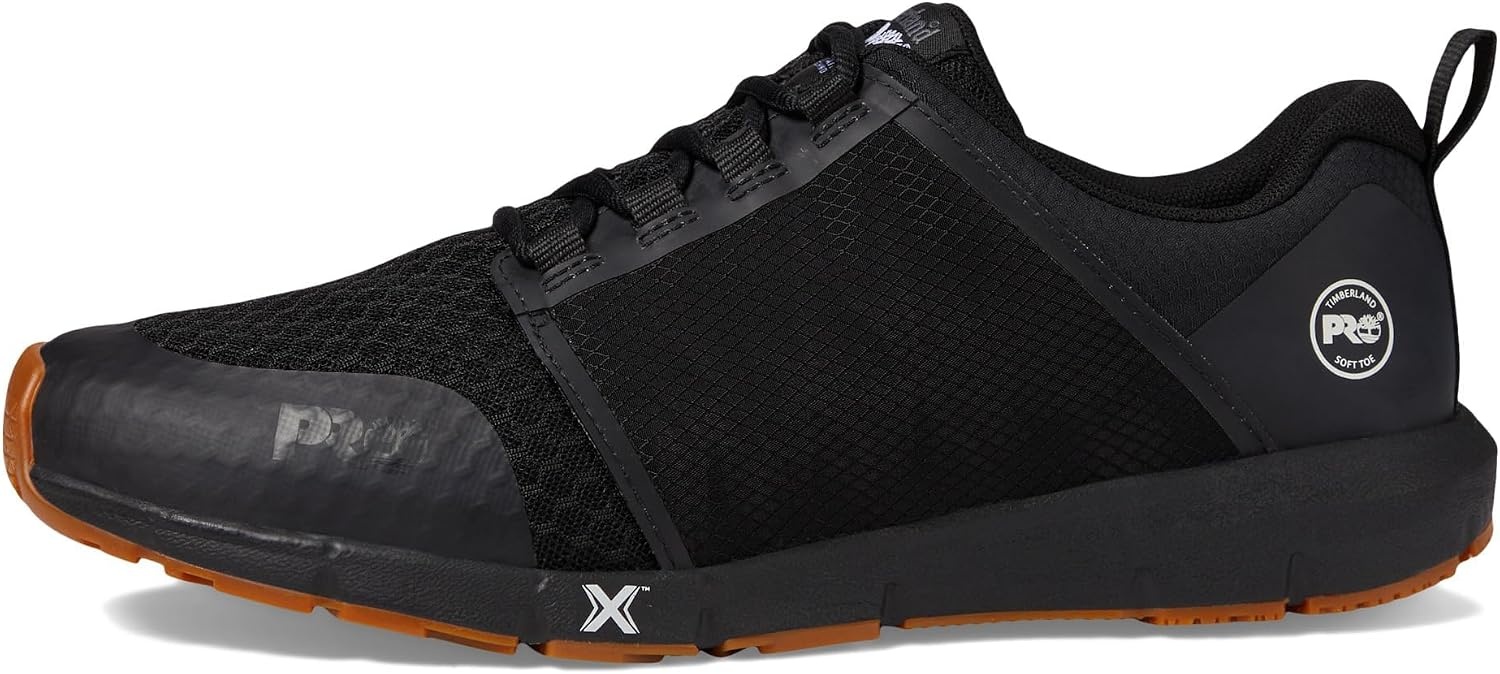 Timberland PRO Men’s Radius Soft Toe Work Shoes(Black/Gum V1)