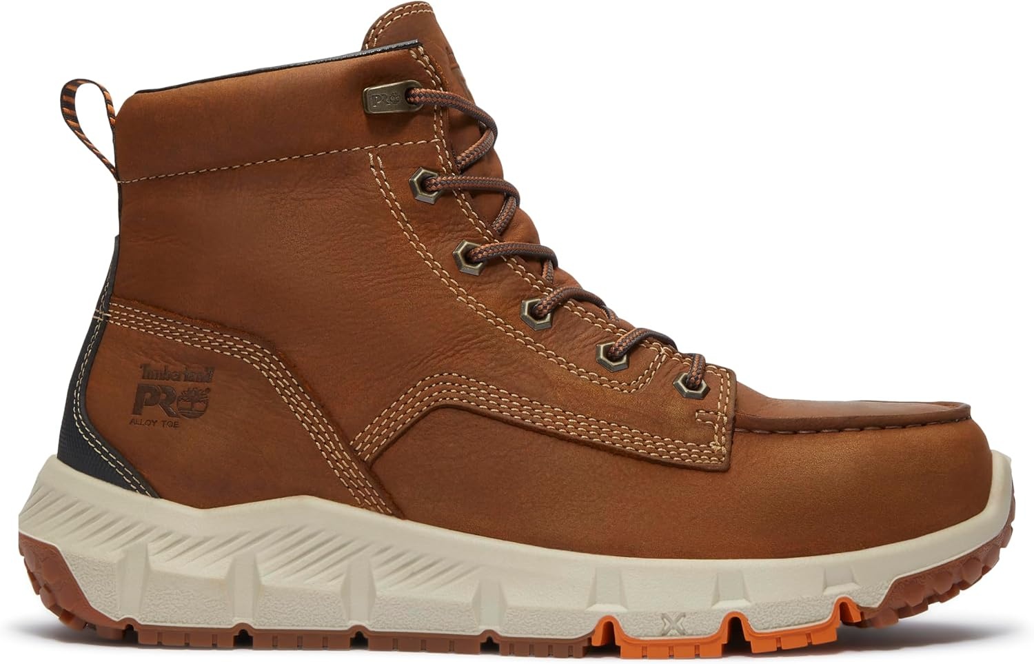 Timberland PRO Tempe 6 Inch Alloy Safety Toe Industrial Work Boots(Light Brown Full Grain)