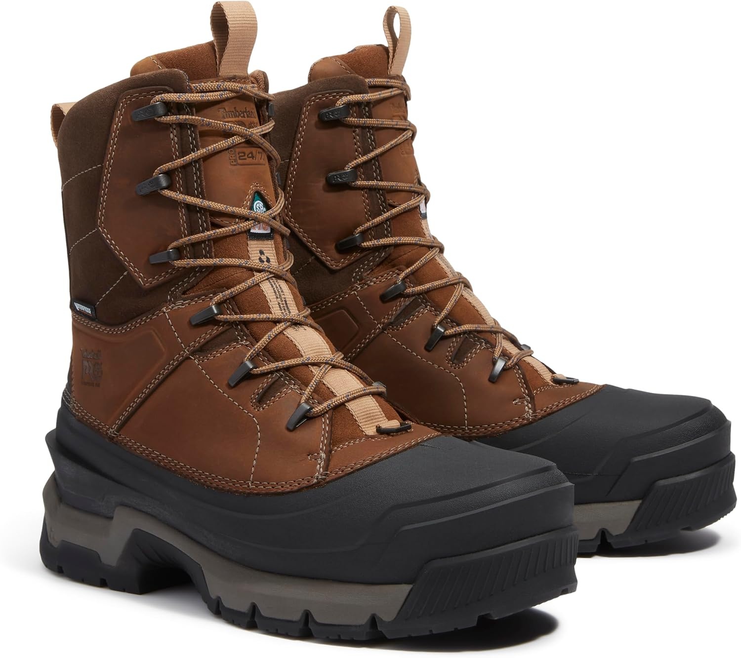 Timberland PRO Siberian 8 Inch Composite Safety Toe Insulated Waterproof Puncture Resistant Csa(Medium Brown V1)