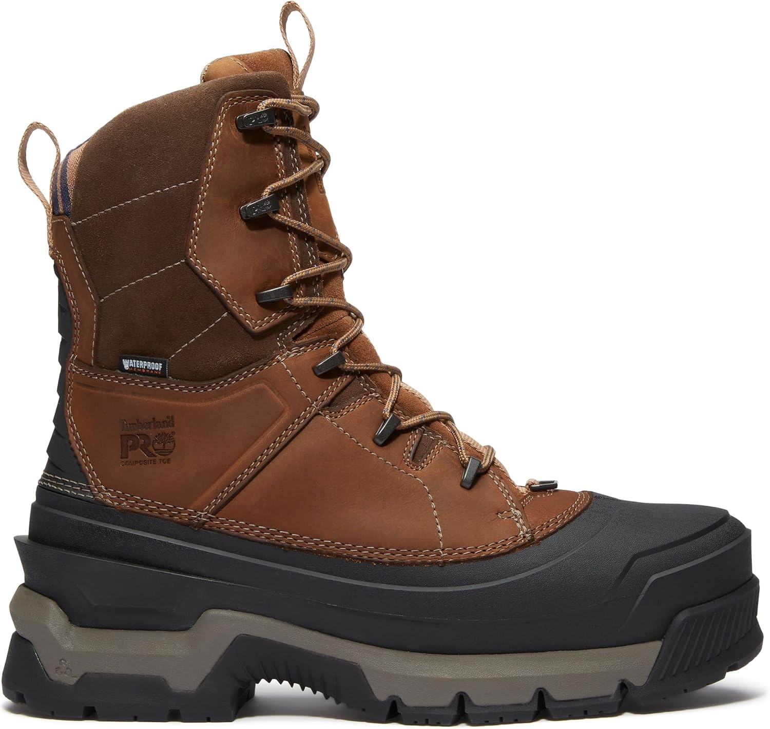 Timberland PRO Siberian 8 Inch Composite Safety Toe Insulated Waterproof Puncture Resistant Csa(Medium Brown V1)