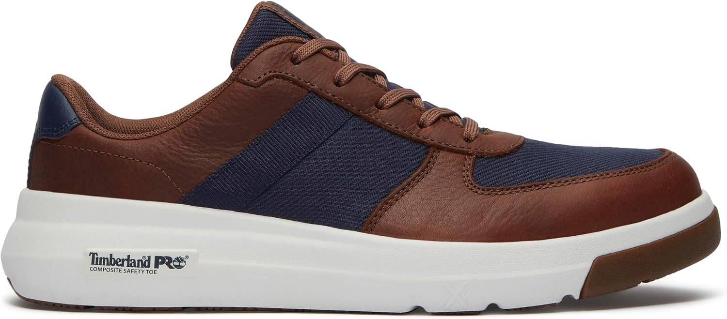 Timberland PRO Bridgeport Composite Safety Toe(Medium Brown Full Grain With Blue)