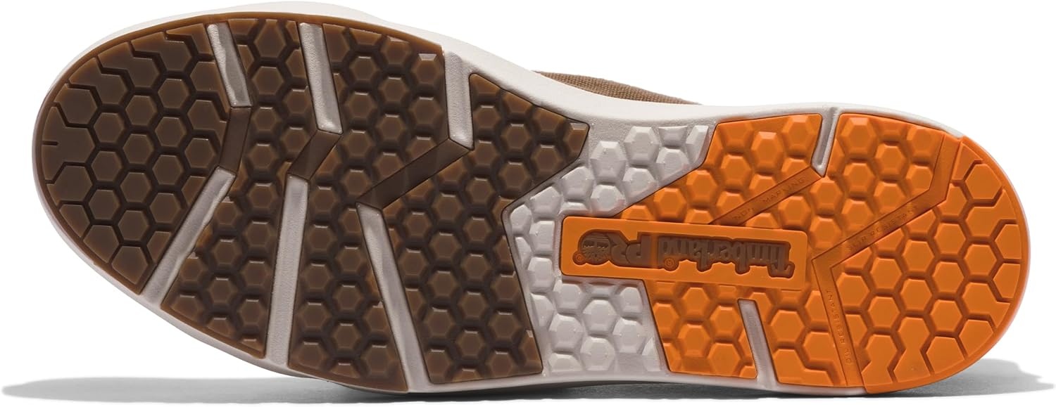 Timberland PRO Men’s Berkley Oxford Composite Safety Toe Work Shoes(Brown/Beige)