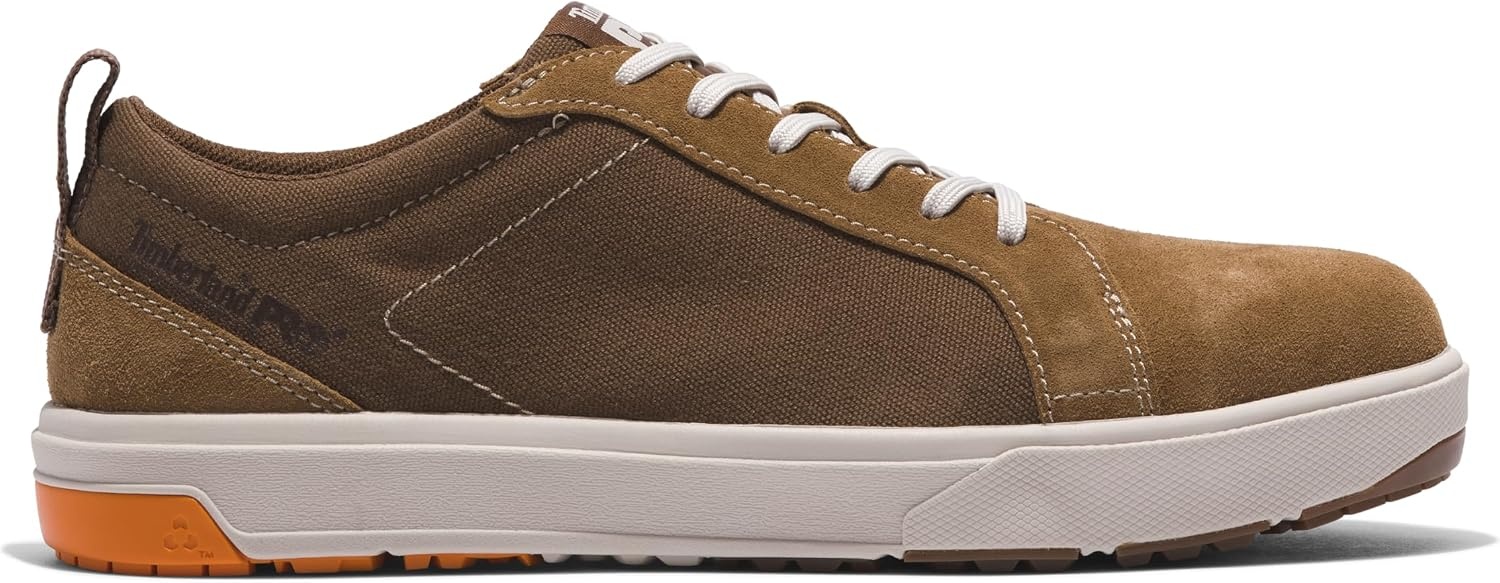 Timberland PRO Men’s Berkley Oxford Composite Safety Toe Work Shoes(Brown/Beige)