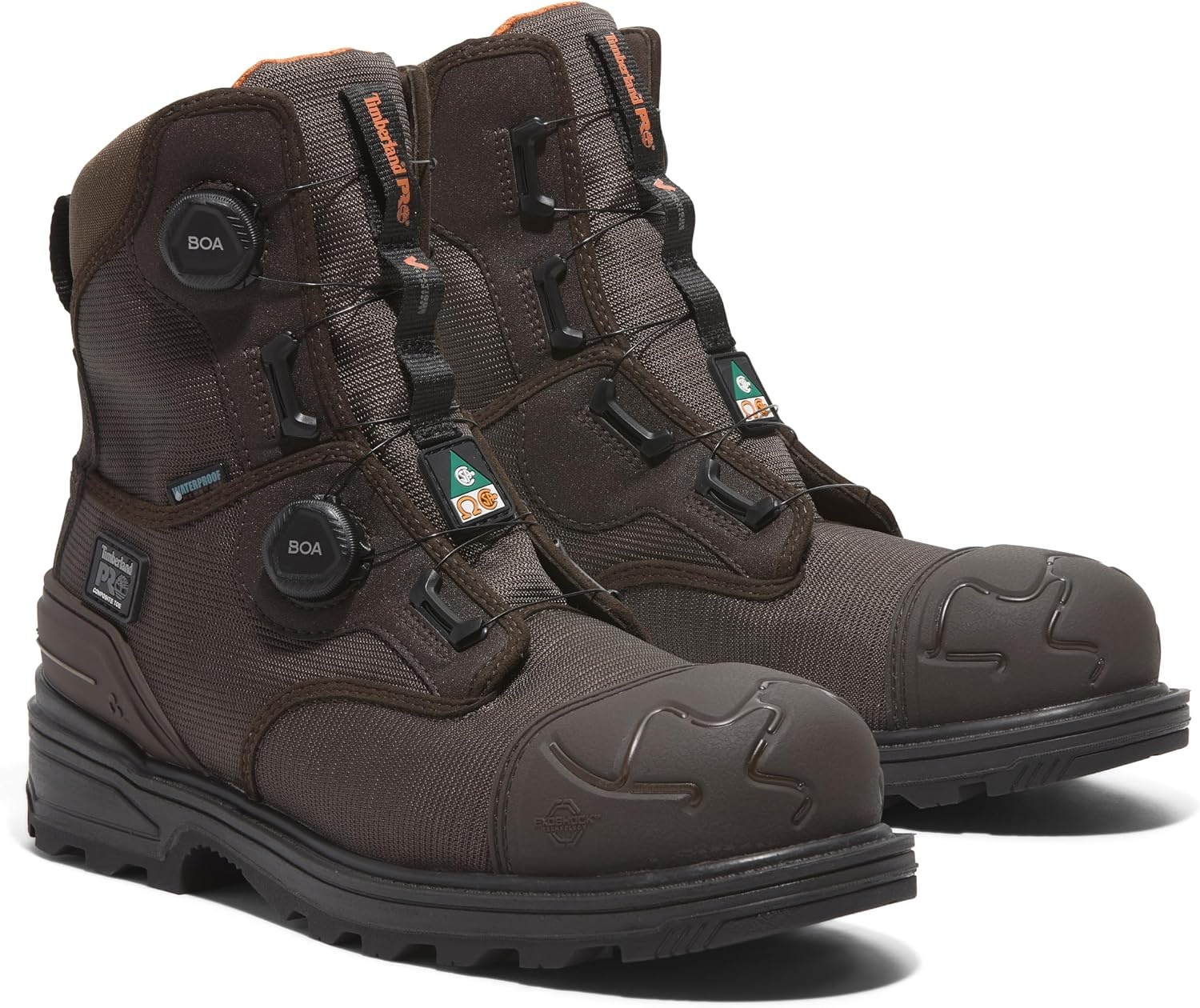 Timberland PRO Magnitude BOA 8 Inch Composite Safety Toe Waterproof Puncture Resistant(Brown)