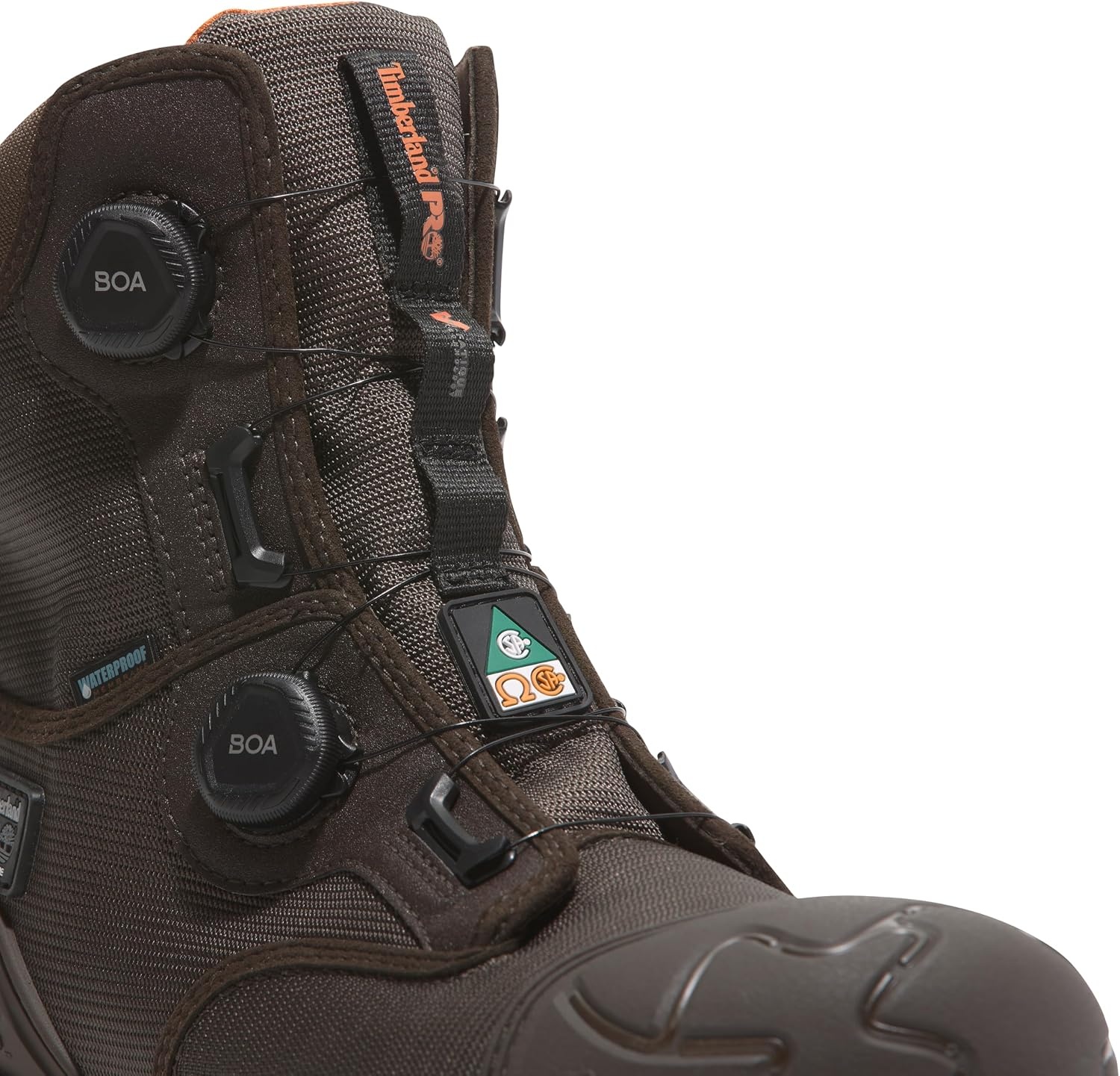 Timberland PRO Magnitude BOA 8 Inch Composite Safety Toe Waterproof Puncture Resistant(Brown)