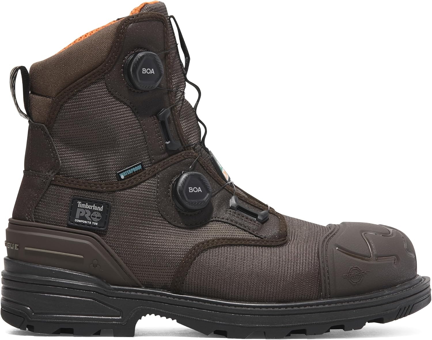 Timberland PRO Magnitude BOA 8 Inch Composite Safety Toe Waterproof Puncture Resistant(Brown)